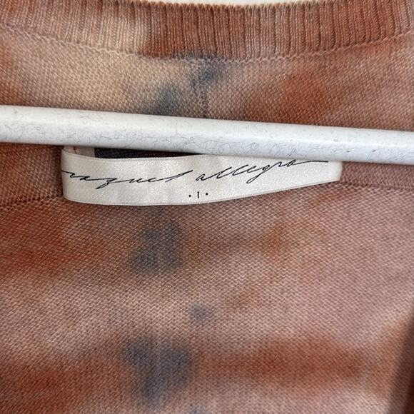 Raquel Allegra Tie-Dye Tiger Cashmere V neck Cardigan Sweater - Picture 5 of 7